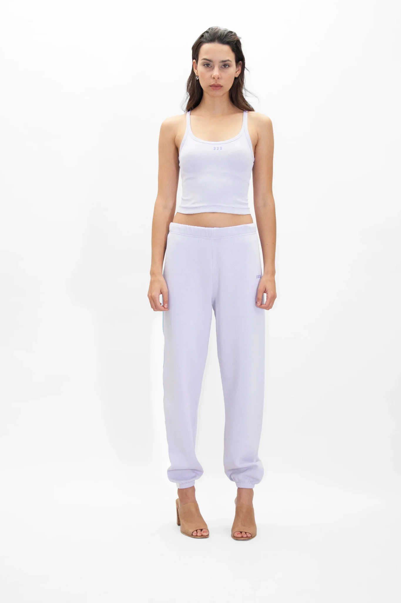 Women's 222 Cropped Tank in Nebula - Image 3